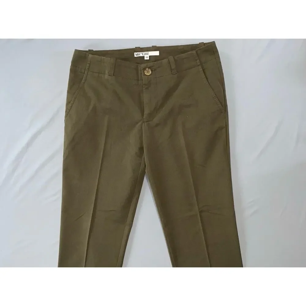 Mr Turk Jaquard Textured Birdseye Flat Front Chino Pants. Tag 32, Runs Big. GUC!